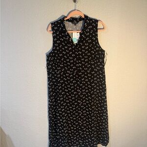 Black Floral Sleeveless Dress